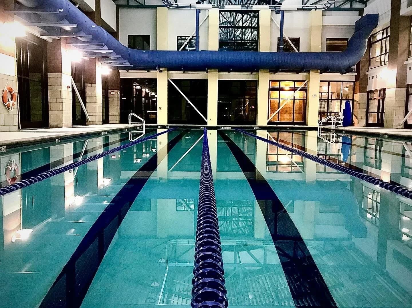 Indoor heated pool for aquatic therapy