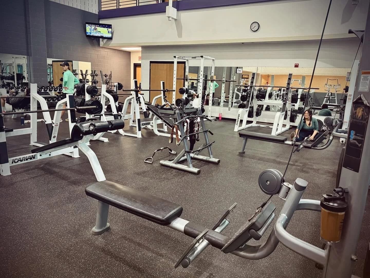 Full gymnasium with modern equipment